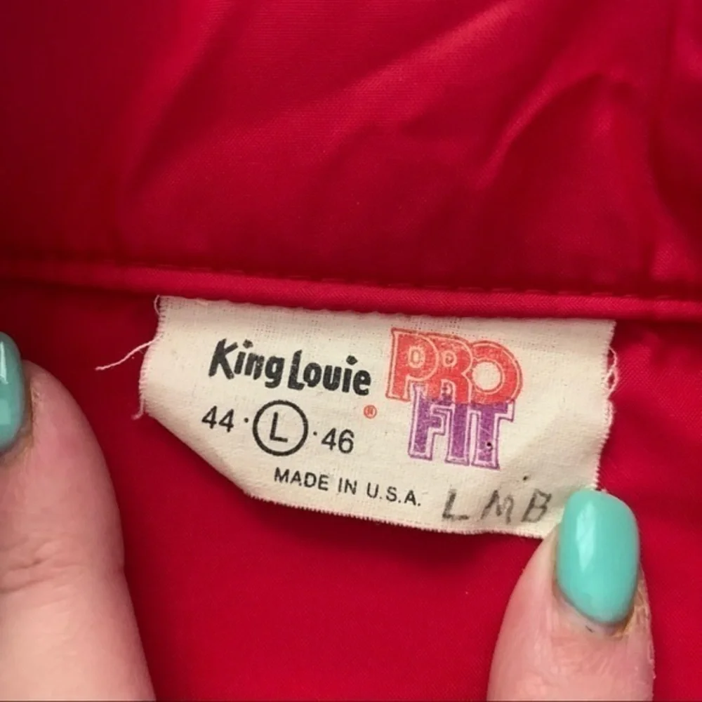 KING LOUIE‎ Vintage Red Lightweight Windbreaker Jacket